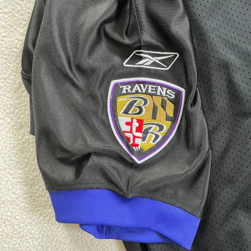 Cropped Cut Off Reebok Mens 52 Baltimore Ravens Joe Flacco 5‎ Jersey Black R700A
